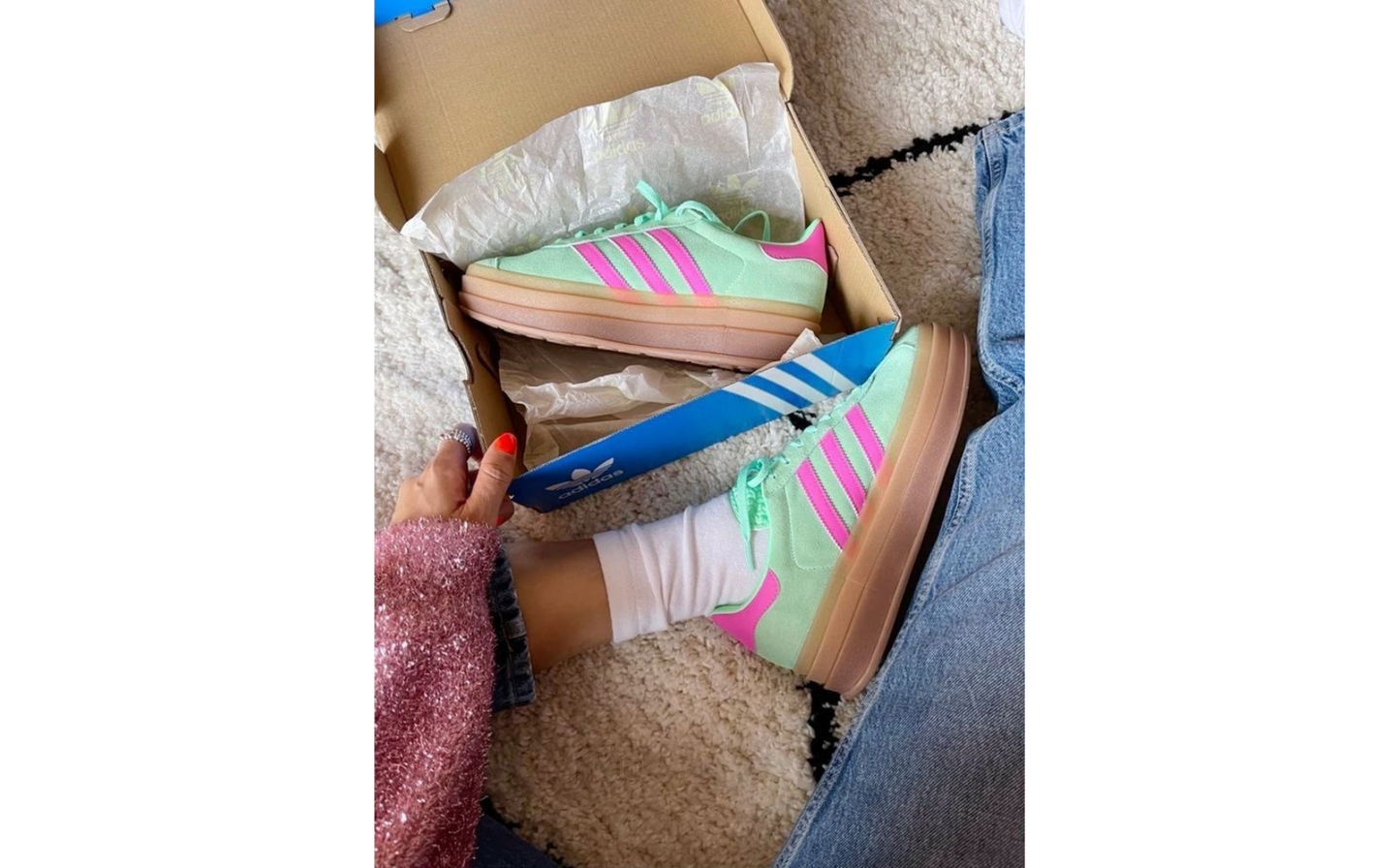 Adidas Gazelle Bold Pulse Mint Pink