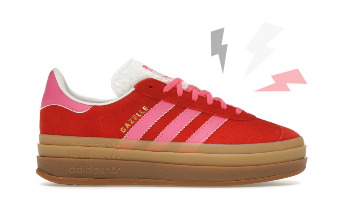 Adidas Gazelle Bold Collegiate Red Lucid Pink