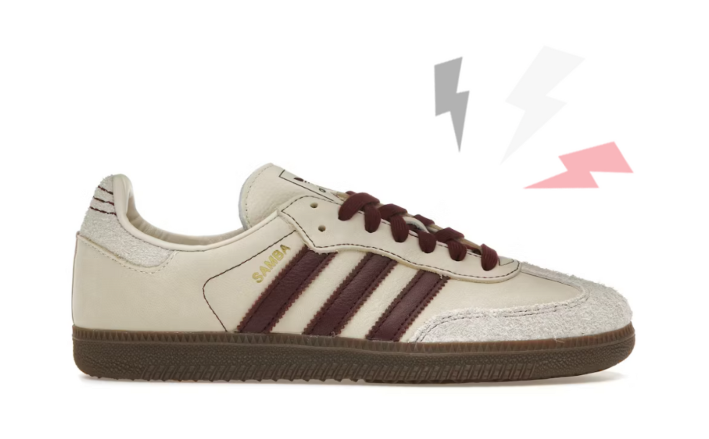 Adidas Samba OG Wonder White Maroon